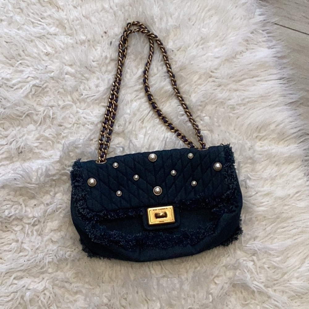 Blue and Gold Karl Lagerfeld Shoulder Bag